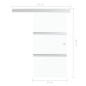 vidaXL Porta Scorrevole in Vetro ESG e Alluminio 90x205 cm Argento