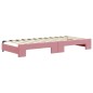 vidaXL Divano Letto Estraibile con Materassi Rosa 90x200 cm Velluto vidaXL Divano Letto Estraibile con Materassi Rosa 90x200 cm Velluto