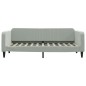 vidaXL Divano Letto Estraibile Cassetti Grigio Chiaro 90x200cm Velluto