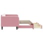 vidaXL Divano Letto Estraibile con Cassetti Rosa 90x200 cm Velluto vidaXL Divano Letto Estraibile con Cassetti Rosa 90x200 cm Velluto