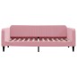 vidaXL Divano Letto Estraibile con Cassetti Rosa 90x200 cm Velluto vidaXL Divano Letto Estraibile con Cassetti Rosa 90x200 cm Velluto