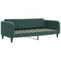 vidaXL Divano Letto Estraibile Cassetti Verde Scuro 90x200cm Velluto vidaXL Divano Letto Estraibile Cassetti Verde Scuro 90x200cm Velluto