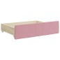 vidaXL Divano Letto Estraibile con Cassetti Rosa 90x200 cm Velluto vidaXL Divano Letto Estraibile con Cassetti Rosa 90x200 cm Velluto
