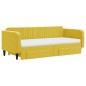 vidaXL Divano Letto Estraibile con Cassetti Giallo 90x200cm in Velluto vidaXL Divano Letto Estraibile con Cassetti Giallo 90x200cm in Velluto