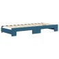 vidaXL Divano Letto Estraibile con Cassetti Blu 90x200 cm in Velluto vidaXL Divano Letto Estraibile con Cassetti Blu 90x200 cm in Velluto