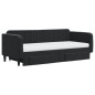 vidaXL Divano Letto Estraibile con Cassetti Nero 90x200 cm in Velluto vidaXL Divano Letto Estraibile con Cassetti Nero 90x200 cm in Velluto