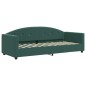 vidaXL Divano Letto con Materasso Verde Scuro 80x200 cm in Velluto vidaXL Divano Letto con Materasso Verde Scuro 80x200 cm in Velluto