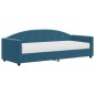 vidaXL Divano Letto con Materasso Blu 80x200 cm in Velluto vidaXL Divano Letto con Materasso Blu 80x200 cm in Velluto