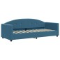 vidaXL Divano Letto con Materasso Blu 80x200 cm in Velluto vidaXL Divano Letto con Materasso Blu 80x200 cm in Velluto
