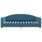 vidaXL Divano Letto con Materasso Blu 100x200 cm in Velluto