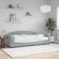 vidaXL Divano Letto con Materasso Grigio Chiaro 90x200 cm in Velluto vidaXL Divano Letto con Materasso Grigio Chiaro 90x200 cm in Velluto