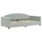 vidaXL Divano Letto con Materasso Grigio Chiaro 100x200 cm in Velluto vidaXL Divano Letto con Materasso Grigio Chiaro 100x200 cm in Velluto
