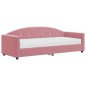 vidaXL Divano Letto con Materasso Rosa 80x200 cm in Velluto vidaXL Divano Letto con Materasso Rosa 80x200 cm in Velluto