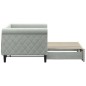 vidaXL Divano Letto con Letto Estraibile Grigio Chiaro 80x200 Velluto vidaXL Divano Letto con Letto Estraibile Grigio Chiaro 80x200 Velluto