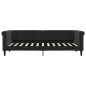 vidaXL Divano Letto con Letto Estraibile Nero 80x200 cm in Velluto vidaXL Divano Letto con Letto Estraibile Nero 80x200 cm in Velluto