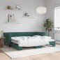 vidaXL Divano Letto con Letto Estraibile Verde Scuro 90x200cm Velluto vidaXL Divano Letto con Letto Estraibile Verde Scuro 90x200cm Velluto
