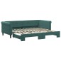 vidaXL Divano Letto con Letto Estraibile Verde Scuro 90x200cm Velluto vidaXL Divano Letto con Letto Estraibile Verde Scuro 90x200cm Velluto