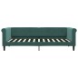 vidaXL Divano Letto con Letto Estraibile Verde Scuro 90x200cm Velluto vidaXL Divano Letto con Letto Estraibile Verde Scuro 90x200cm Velluto