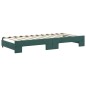vidaXL Divano Letto con Letto Estraibile Verde Scuro 90x200cm Velluto vidaXL Divano Letto con Letto Estraibile Verde Scuro 90x200cm Velluto