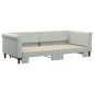 vidaXL Divano Letto con Letto Estraibile Grigio Chiaro 90x200 Velluto