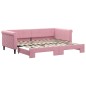 vidaXL Divano Letto con Letto Estraibile Rosa 90x200 cm in Velluto vidaXL Divano Letto con Letto Estraibile Rosa 90x200 cm in Velluto