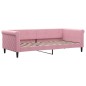 vidaXL Divano Letto con Letto Estraibile Rosa 90x200 cm in Velluto vidaXL Divano Letto con Letto Estraibile Rosa 90x200 cm in Velluto