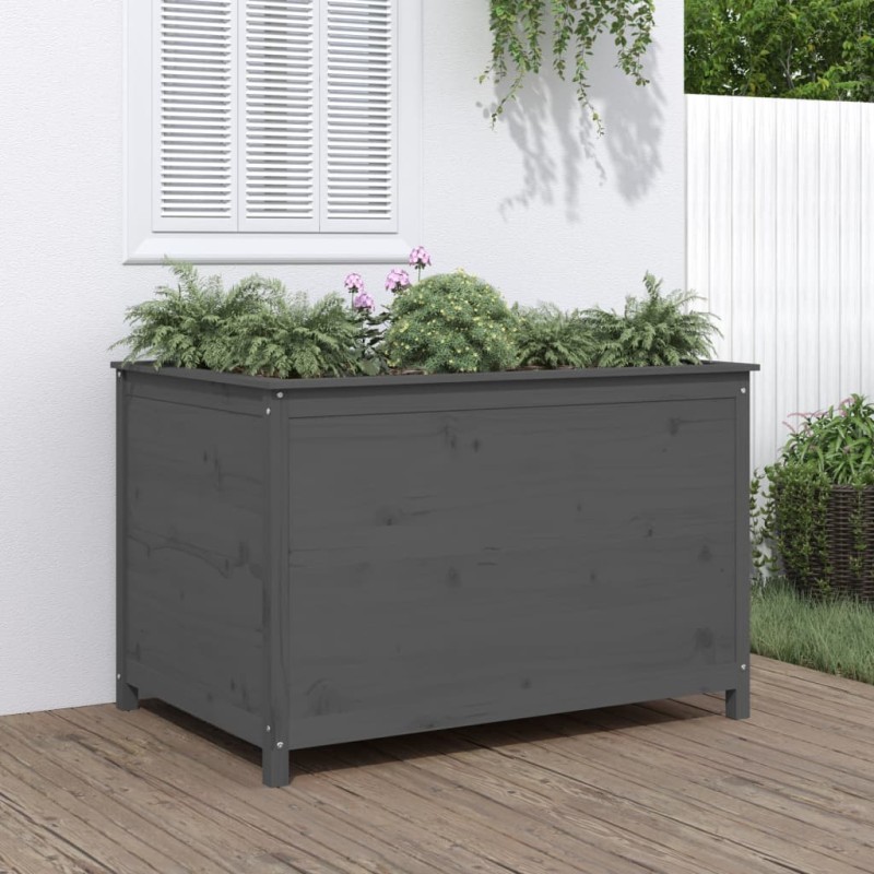 vidaXL Fioriera Rialzata Giardino Grigia 119,5x82,5x78cm Massello Pino vidaXL Fioriera Rialzata Giardino Grigia 119,5x82,5x78cm Massello Pino