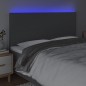 Testiera a LED GrigioScuro 180x5x118/128cm inTessuto Testiera a LED GrigioScuro 180x5x118/128cm inTessuto