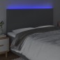Testiera a LED GrigioScuro 160x5x118/128cm inTessuto Testiera a LED GrigioScuro 160x5x118/128cm inTessuto