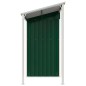 vidaXL Capanno Giardino con Tetto Esteso Verde 277x110,5x181cm Acciaio