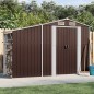 vidaXL Capanno da Giardino Marrone 277x93x179 cm in Acciaio Zincato vidaXL Capanno da Giardino Marrone 277x93x179 cm in Acciaio Zincato