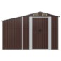 vidaXL Capanno da Giardino Marrone 277x93x179 cm in Acciaio Zincato vidaXL Capanno da Giardino Marrone 277x93x179 cm in Acciaio Zincato
