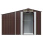 vidaXL Capanno da Giardino Marrone 277x93x179 cm in Acciaio Zincato vidaXL Capanno da Giardino Marrone 277x93x179 cm in Acciaio Zincato