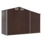 vidaXL Capanno da Giardino Marrone 277x93x179 cm in Acciaio Zincato vidaXL Capanno da Giardino Marrone 277x93x179 cm in Acciaio Zincato
