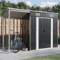 vidaXL Capanno Giardino Tetto Esteso Antracite 277x110,5x181cm Acciaio