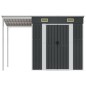 vidaXL Capanno Giardino Tetto Esteso Antracite 277x110,5x181cm Acciaio