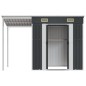 vidaXL Capanno Giardino Tetto Esteso Antracite 277x110,5x181cm Acciaio