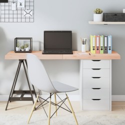 vidaXL Piano per Tavolo 140x40x6 cm in Rovere Massello Non Trattato