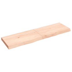 vidaXL Piano per Tavolo 140x40x6 cm in Rovere Massello Non Trattato