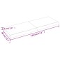 vidaXL Piano per Tavolo 120x40x6 cm in Rovere Massello Non Trattato