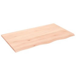 vidaXL Piano per Tavolo 100x60x2 cm in Rovere Massello Non Trattato
