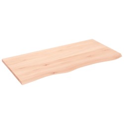 vidaXL Piano per Tavolo 100x50x2 cm in Rovere Massello Non Trattato