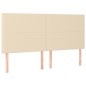 Testiera a LED Crema 180x5x118/128 cm in Tessuto Testiera a LED Crema 180x5x118/128 cm in Tessuto