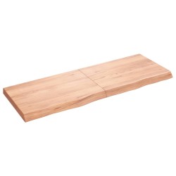 vidaXL Piano Tavolo Marrone Chiaro 140x50x6cm Rovere Massello Trattato