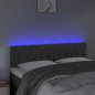Testiera a LED Grigio Scuro 144x7x78/88 cm in Velluto Testiera a LED Grigio Scuro 144x7x78/88 cm in Velluto