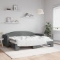 vidaXL Divano Letto con Letto Estraibile Grigio Scuro 80x200 Tessuto vidaXL Divano Letto con Letto Estraibile Grigio Scuro 80x200 Tessuto
