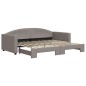 vidaXL Divano Letto con Letto Estraibile Tortora 90x200 cm in Tessuto