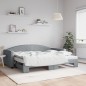 vidaXL Divano Letto Estraibile Materassi Grigio Chiaro 90x200 Tessuto vidaXL Divano Letto Estraibile Materassi Grigio Chiaro 90x200 Tessuto