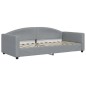vidaXL Divano Letto Estraibile Materassi Grigio Chiaro 90x200 Tessuto vidaXL Divano Letto Estraibile Materassi Grigio Chiaro 90x200 Tessuto