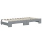 vidaXL Divano Letto Estraibile Materassi Grigio Chiaro 90x200 Tessuto vidaXL Divano Letto Estraibile Materassi Grigio Chiaro 90x200 Tessuto